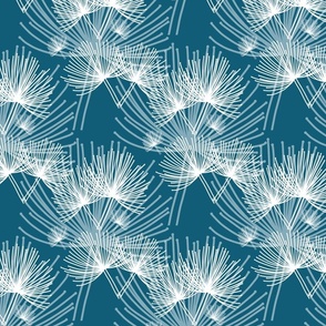 Stark Agapanthus Chic - Art Deco - teal blue, medium 