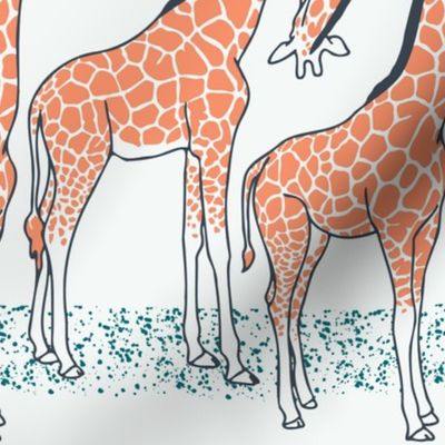 Giraffes in Orange