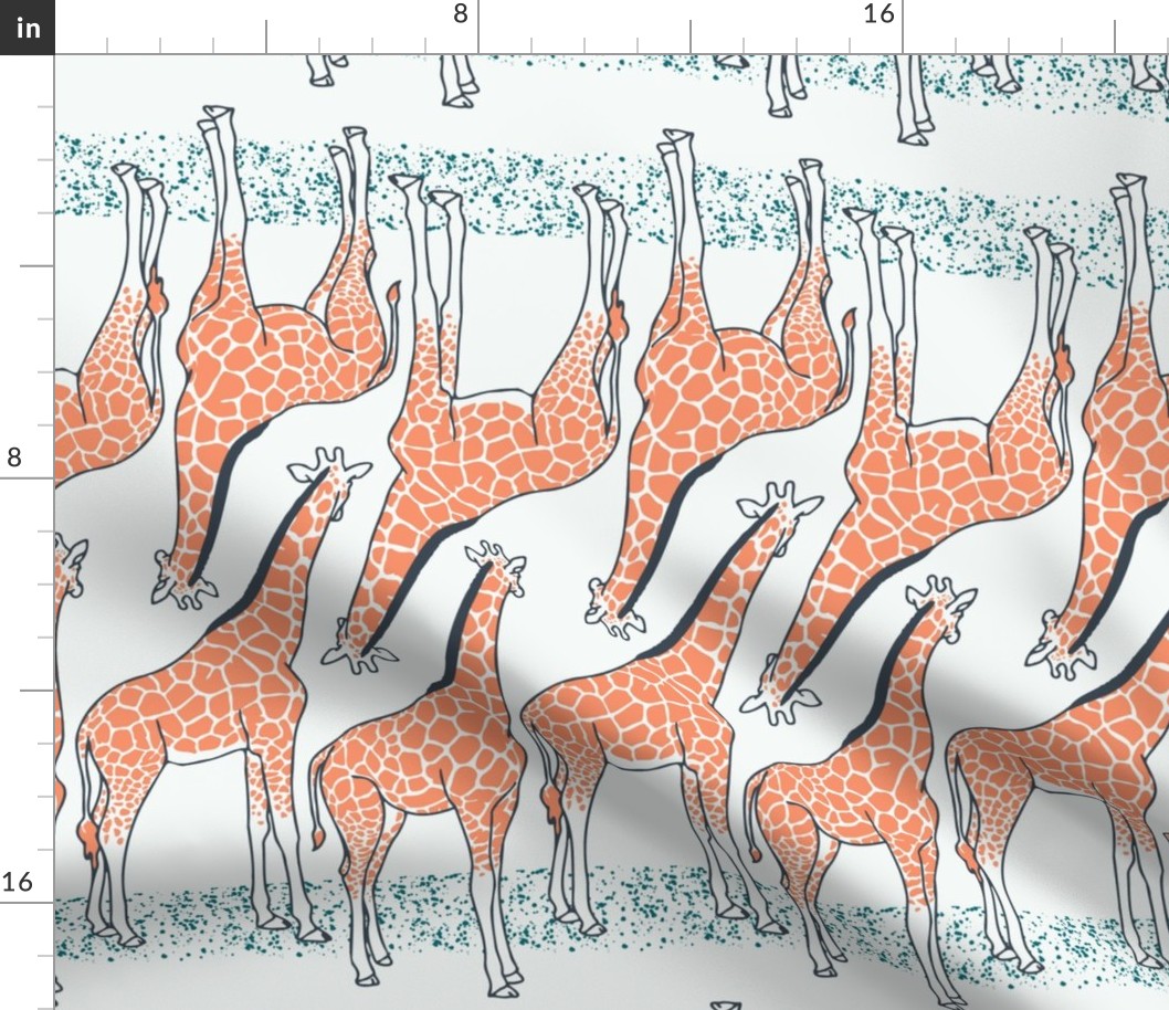 Giraffes in Orange