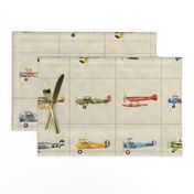 Antique Airplanes for Quilting 6x6 squares