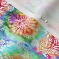 Botanical Watercolor Tie Dye (small scale) 