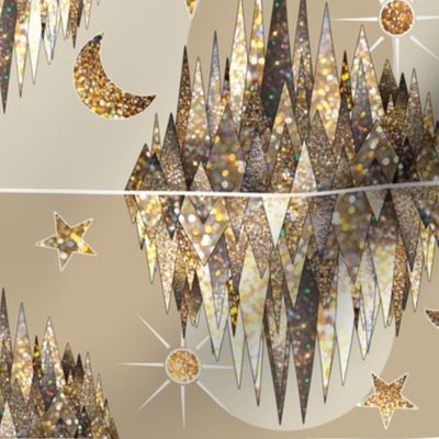 Shimmering Mountain Range (Gold) 