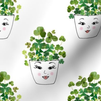 Shamrock Face Vases (small scale) 