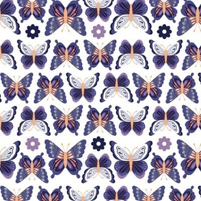 Happy Spring Butterflies - Purple