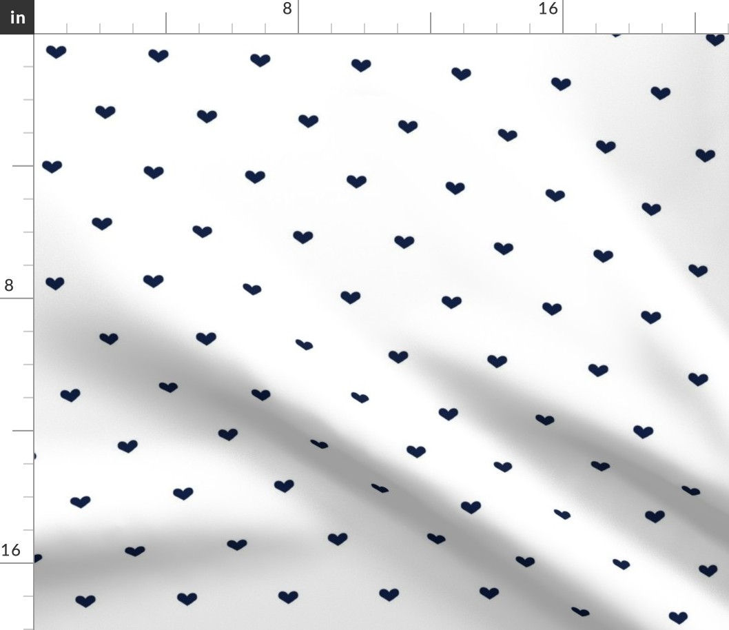 Navy Hearts // Half-brick Heart Coordinate for Whale Pod with Hearts