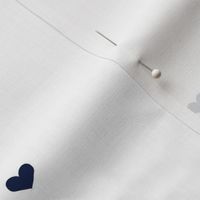 Navy Hearts // Scattered Heart Coordinate for Whale Pod with Hearts