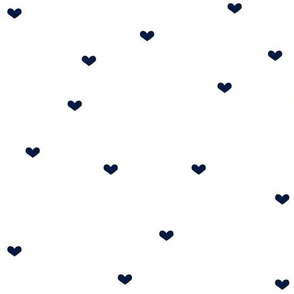 Navy Hearts // Scattered Heart Coordinate for Whale Pod with Hearts