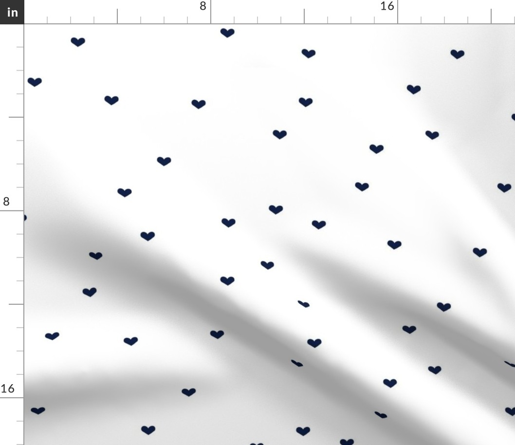 Navy Hearts // Scattered Heart Coordinate for Whale Pod with Hearts