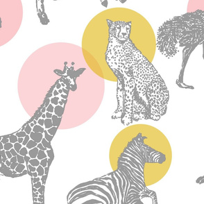 Safari - Pink, Mustard, Gray