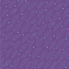 Squiggles in teal and purple