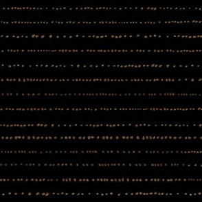 Dot Stripe - golden copper on black