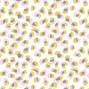 Petite Cheetah - Gray, Mustard, Pink