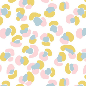 Cheetah - Blue, Mustard, Pink