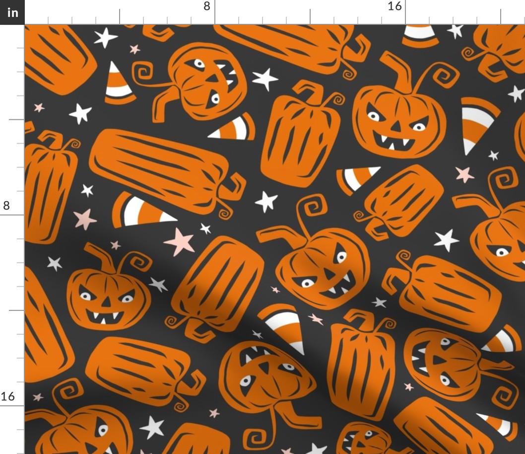 Pumpkin Patch - Halloween Black Orange Large Scale