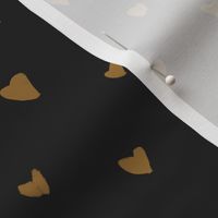 Swiss Heart Dots-copper on black