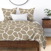 Giraffe Spots Coordinate Large | Khaki + White