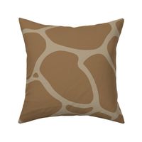 Giraffe Spots Coordinate Large | Warm Brown + Khaki