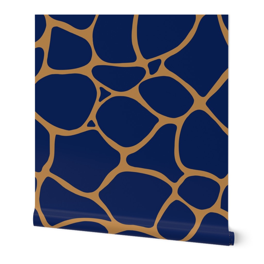 Giraffe Spots Large | Navy + Deep Oj Tan 