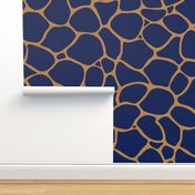 Giraffe Spots Large | Navy + Deep Oj Tan 