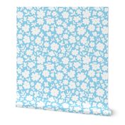 Baby Blue and White Bitsy Floral by Angel Gerardo 