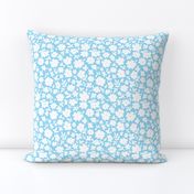 Baby Blue and White Bitsy Floral by Angel Gerardo 