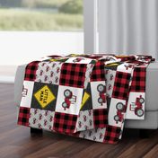 Little Man - Tractors - Red and Black - Plaid (90) - LAD19