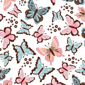 Happy Spring Butterflies V2 - Baby Pink