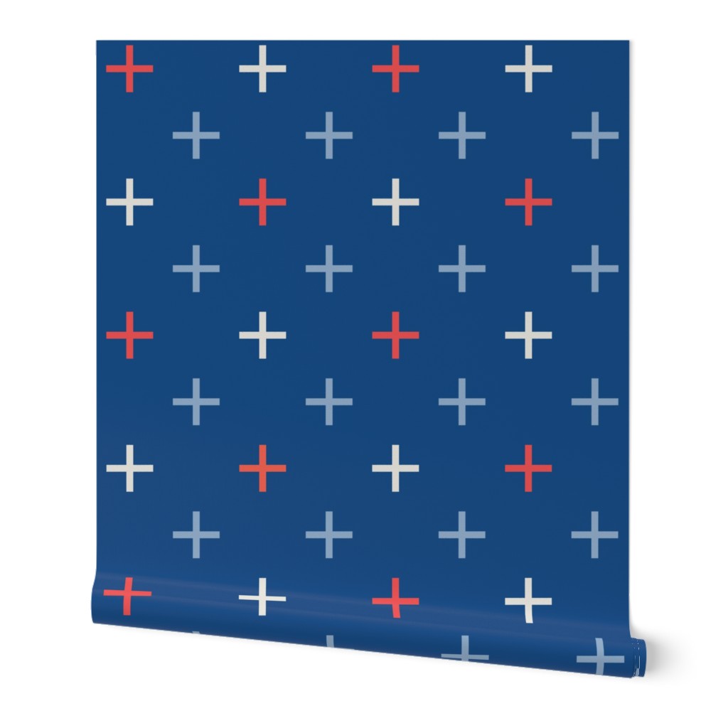 Crosses Cross Check, classic blues and coral red