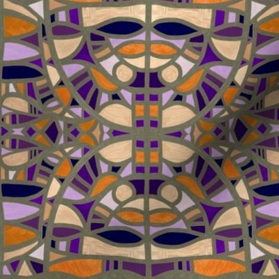 Gaudy Gaudi oranges and purples vertical by Su_G_©SuSchaefer