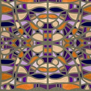 Gaudy Gaudi oranges and purples vertical by Su_G_©SuSchaefer