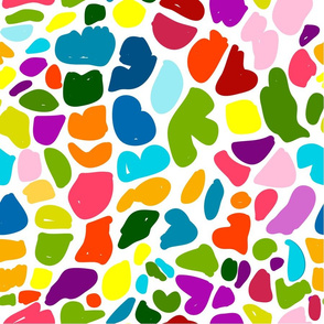   Abstract Colorful Animal Skin. Pattern on white