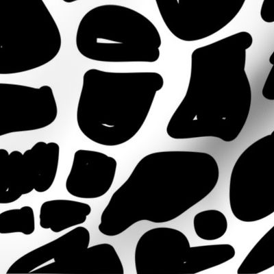 Abstract Animal Skin  Print. Black and white