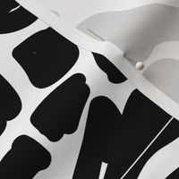 Abstract Animal Skin  Print. Black and white