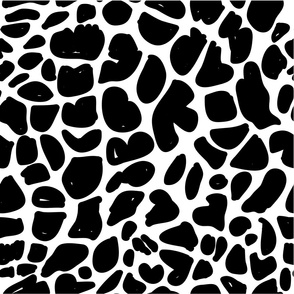 Abstract Animal Skin  Print. Black and white