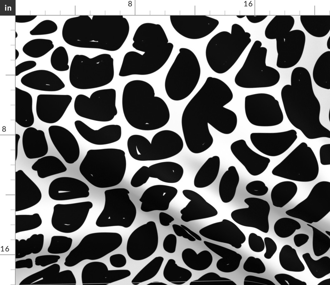 Abstract Animal Skin  Print. Black and white