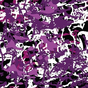 Splash texture purple, black and white paint splotch