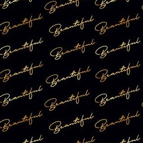 Gold beautiful text on black background