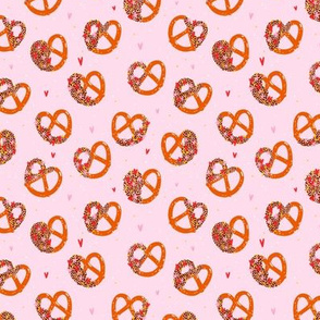 Lovely pretzel cookies pattern, small scale