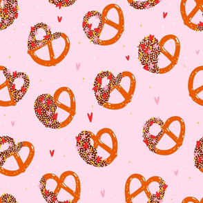 Lovely pretzel cookies pattern, big scale