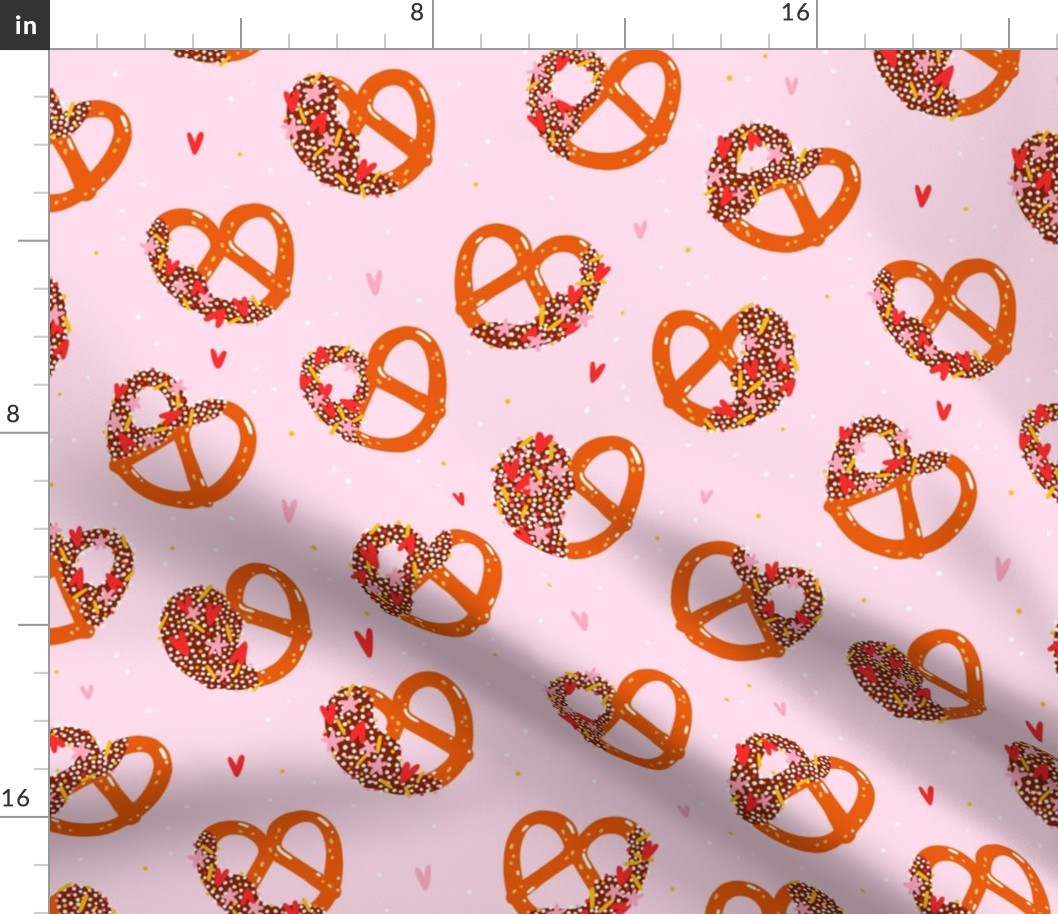 Lovely pretzel cookies pattern, big scale