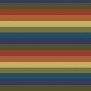 Retro Rainbow Stripe - Medium