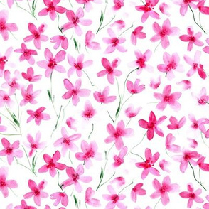 Dainty cherry blossom ★ smaller scale watercolor sakura florals for modern home decor, nursery, baby girl