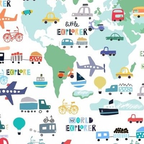 Medium vehicles travel the world map