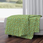 sunflowers fabric - mint