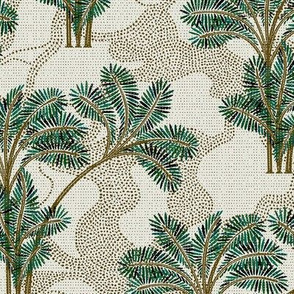 Vintage Wallpaper With Palms / Big Scale