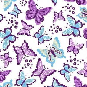Happy Spring Butterflies V2 - Fruity Purple