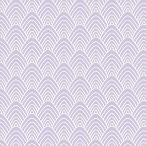 Mountain tops minimal mudcloth abstract rainbow scallop design modern boho trend lilac violet purple