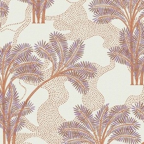 Granny's Wallpaper with Palms / Big Scale