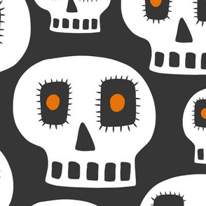 Day Of The Dead - Halloween Skulls Black Large Scale