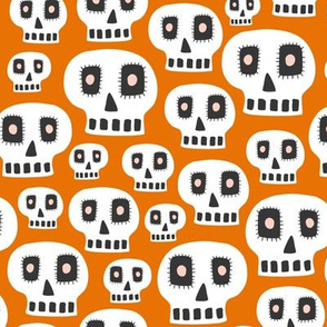 Day Of The Dead - Halloween Skulls Orange Regular Scale